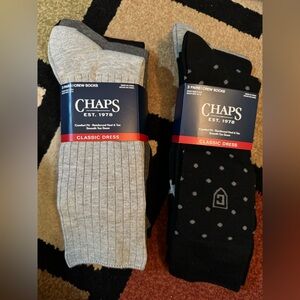 Chaps Classic Dress Dot Crew Socks & Chaps Classic Dress Ribbed Crew Socks 3pk